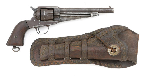 Remington Model 1875 Single Action Army Revolver With Nice Period Holster Identified To The 101 Ranch