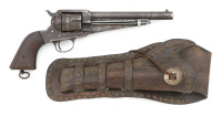 Remington Model 1875 Single Action Army Revolver With Nice Period Holster Identified To The 101 Ranch