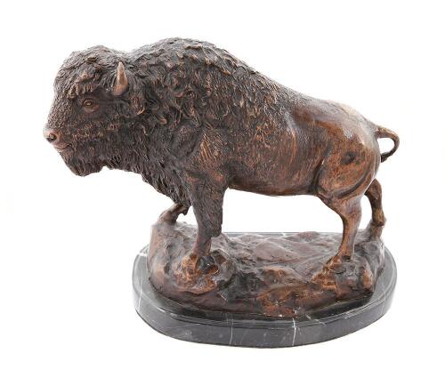 Bronze Buffalo Statue