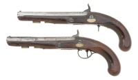 Pair Of British Percussion-Converted Coat Pistols By Ketland & Co. - 2