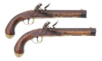 Handsome Pair Of Flintlock Target Pistols By Leonard Day & Sons