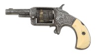 Engraved True Blue Single Action Pocket Revolver