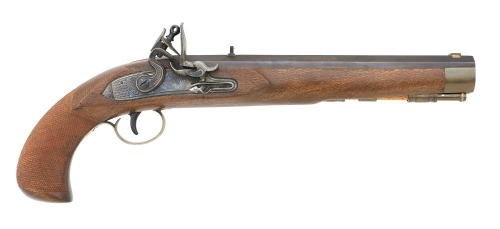 Spanish Flintlock Kentucky Style Single Shot Pistol