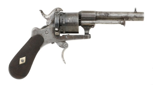 Unmarked British Double Action Pinfire Pocket Revolver