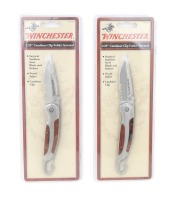 Pair Of Winchester 2.25” Carabiner Clip Folding Knives