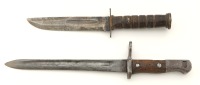 Unmarked Bayonet and Survival Knife