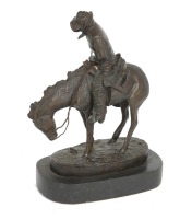 Frederic Remington Bronze Figurine - 2