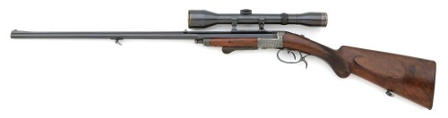 W. Collath Single Shot Underlever Rifle With Original Tesko Scope