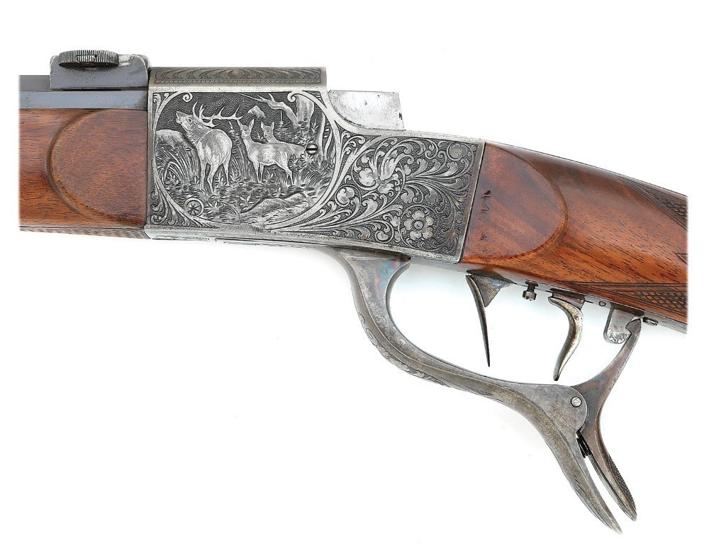 Falling Block Competition Rifle German Falling Block Stalking Rifle By Gewehrfabrik Burgsmuller
