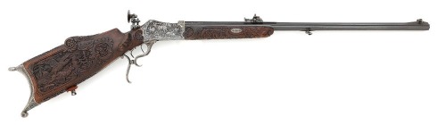 Stunning High Art Engraved Stiegele Martini Schuetzen Rifle