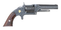 Magnificent Smith & Wesson Gustave Young Engraved And Gold Inlaid No. 1 1/2 First Issue Revolver - 2