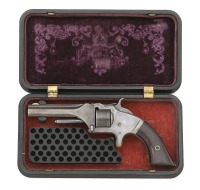 Rare Smith & Wesson No. 1 Second Issue Revolver With Canceled Second Quality Stamp & Gutta Percha Case