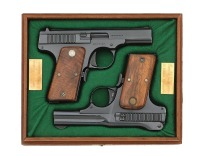 Fine Pair Of Smith & Wesson 35 & 32 Caliber Semi-Auto Pistols Belonging To Paul V. McNutt