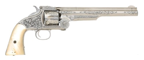 Stunning Nimschke Engraved Smith & Wesson No. 3 Second Model American Revolver Shipped To Wexel & Degress