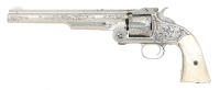 Stunning Nimschke Engraved Smith & Wesson No. 3 Second Model American Revolver Shipped To Wexel & Degress - 2