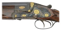 Exquisite Merkel Model 303El Gold Inlaid Over Under Sidelock Shotgun - 3