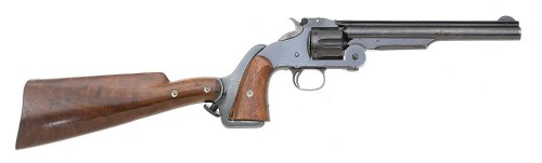 Fine Smith & Wesson No. 3 Second Model American Revolver With Original Stock