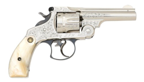 Lovely & Rare Engraved Smith & Wesson 44 Double Action Frontier Revolver