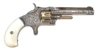 Handsome Engraved, Silver-Plated And Gold-Washed Smith & Wesson No. 1 Third Issue Revolver