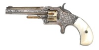 Handsome Engraved, Silver-Plated And Gold-Washed Smith & Wesson No. 1 Third Issue Revolver - 3