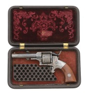 Allen & Wheelock Sidehammer Pocket Revolver With Gutta Percha Case