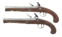 Handsome Cased Pair Of British Flintlock Dueling Pistols By Griffin & Tow - 3