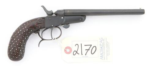 Unmarked Belgian Double Hammer Pistol