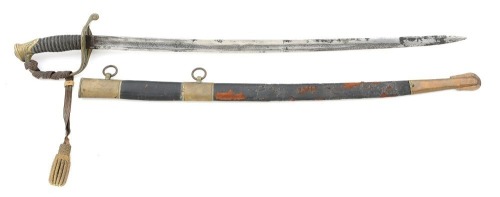 U.S. Model 1850 Foot Officer’S Sword Attributed To Capt. Harrison “D.F.” Young Co. F, 2nd. Reg. New Hampshire Infantry