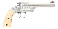 Fine Factory Engraved Smith & Wesson Second Model Single Shot Pistol