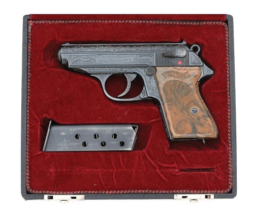 Interesting Engraved Walther PPK Semi-Auto Pistol