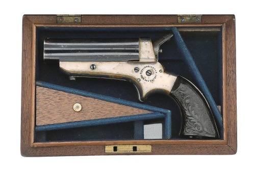 Cased Tipping & Lawden Model 2B Sharps Patent Pepperbox