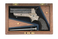 Cased And Factory Engraved Tipping & Lawden Sharps Patent Pepperbox