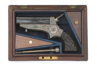 Cased And Engraved Tipping & Lawden Model 1A Sharps Patent Pepperbox