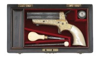 Deluxe Treasure Chest Cased And Engraved Tipping & Lawden Sharps Patent Pepperbox