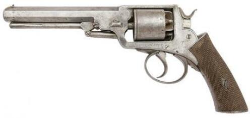 Rare Webley Wedge-Frame Double Action Percussion Revolver by J. Adams