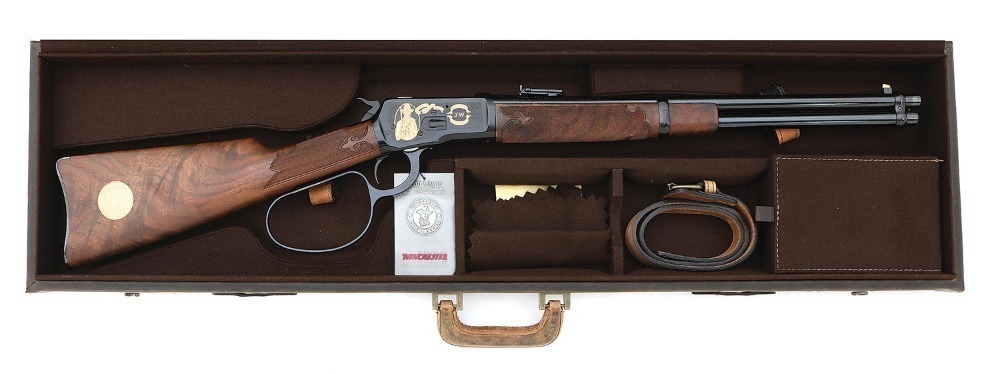 Winchester Model 1892 John Wayne Centennial Custom Grade Carbine Part Of A  Matched Pair