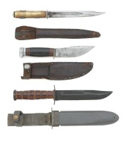 Interesting Trio Of Knives Belonging To Electrician’s Mate First Class Alvin Haase U.S.C.G.