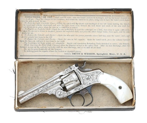 Engraved Smith & Wesson 32 Double Action Revolver With Box