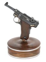 Wonderful John Martz Custom Baby American Eagle Luger Pistol With Stand & Holster