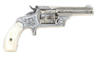 Engraved Smith & Wesson 38 Single Action Revolver with Box - 2