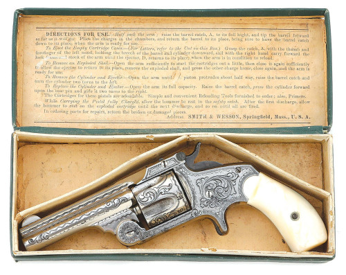 Engraved Smith & Wesson 38 Single Action Revolver with Box