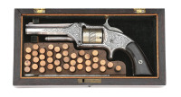 Interesting Cased & Engraved Smith & Wesson No. 1 1/2 First Issue Revolver