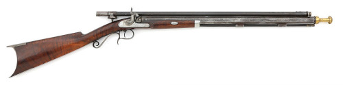 American Percussion Ladies Rifle with Telescopic Sight Attributed to Morgan James