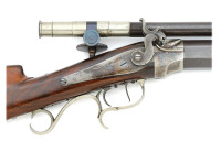 Lovely Unmarked American Heavy Percussion Target Rifle with Full-Length Telescopic Sight - 3