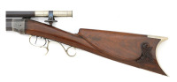 Lovely Unmarked American Heavy Percussion Target Rifle with Full-Length Telescopic Sight - 4