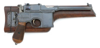 Fine Mauser C96 Semi-Auto Pistol with Matching Stock Retailed by Von Lengerke & Detmold