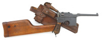 Mauser C96 Semi-Auto Pistol with Matching Stock & Rare Braunschweig Stamp