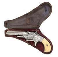Engraved Smith & Wesson No. 1 Third Issue Revolver with Pipe Case - 2