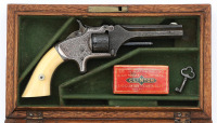 Very Fine Cased & F.W. Martin Engraved Smith & Wesson No. 1 Second Issue Revolver