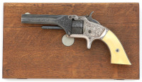 Very Fine Cased & F.W. Martin Engraved Smith & Wesson No. 1 Second Issue Revolver - 3